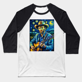 Merle Haggard in starry night Baseball T-Shirt